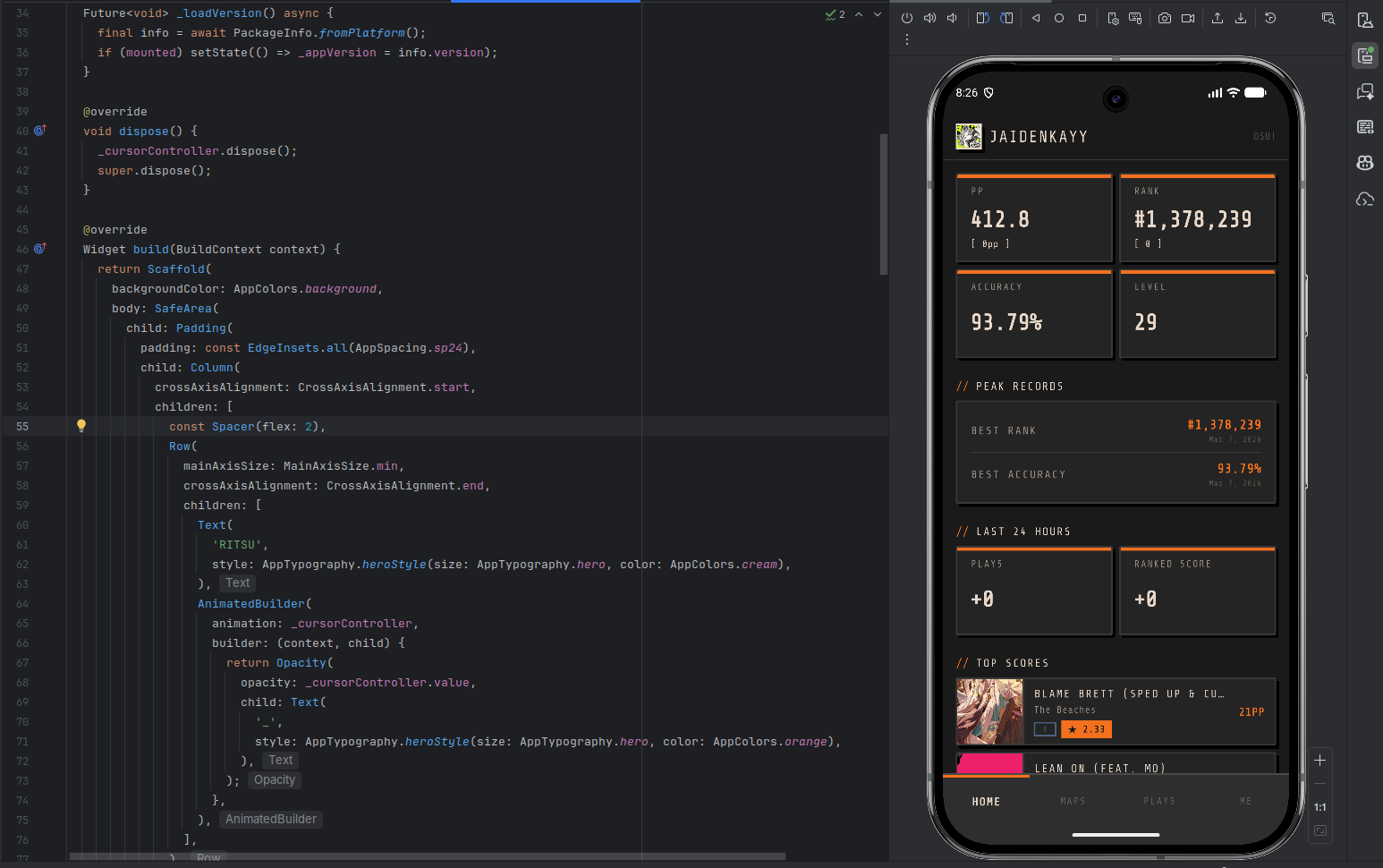 Ritsu — osu! Companion App